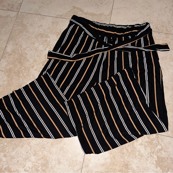 Striped cropped culottes - Picture 2 of 6
